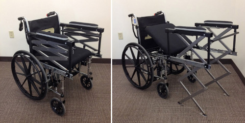 Wheelchair with seat lift and walker